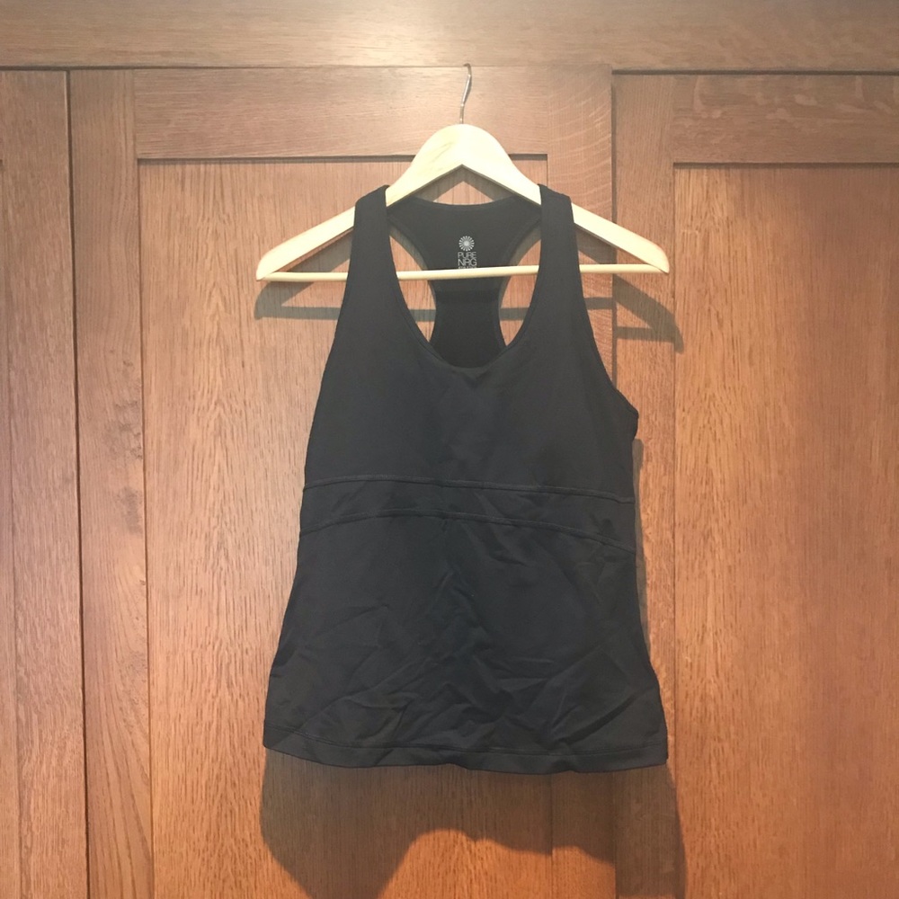 PURE NRG black athletic tank top